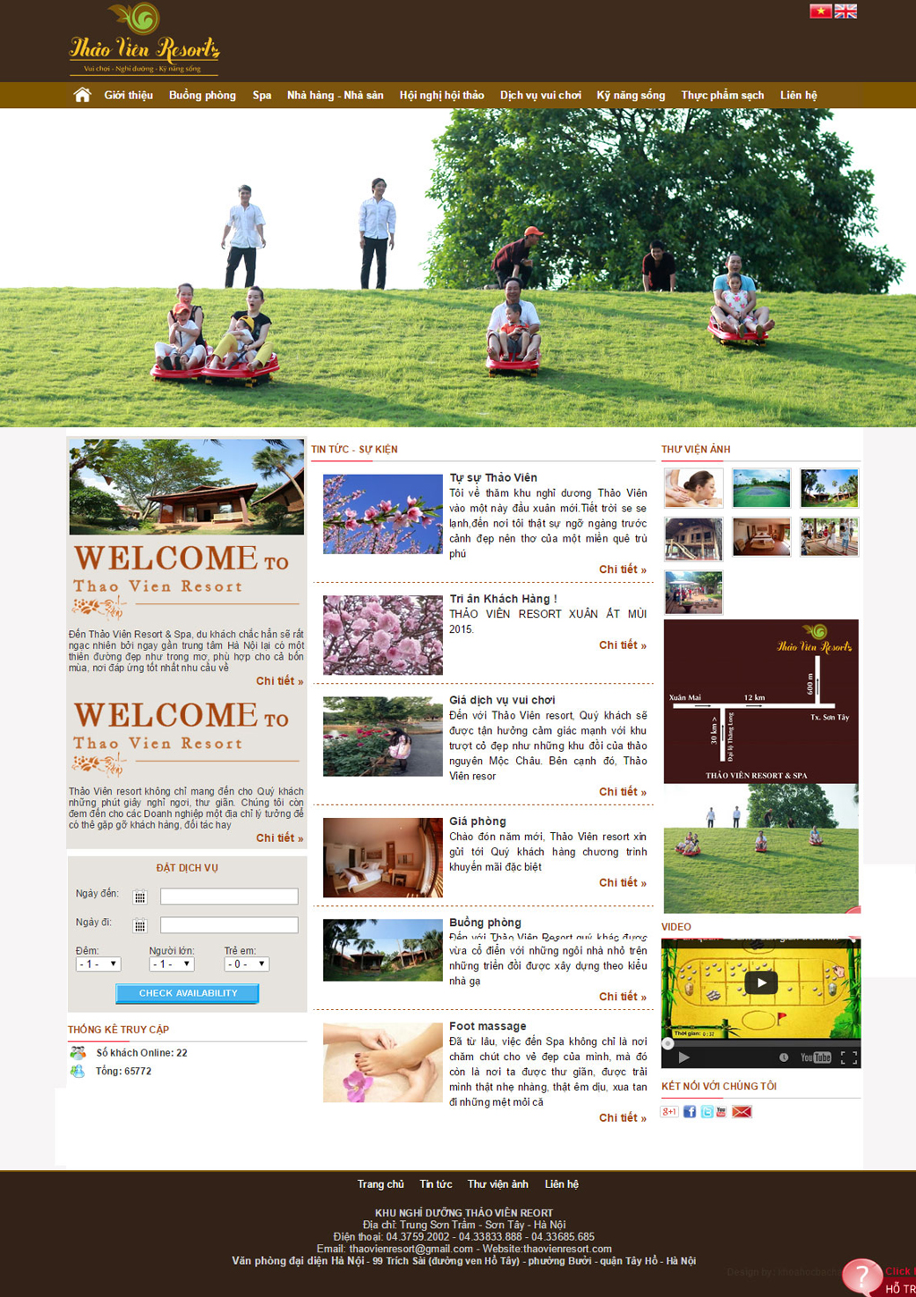 Thiết kế website thảo viên resort