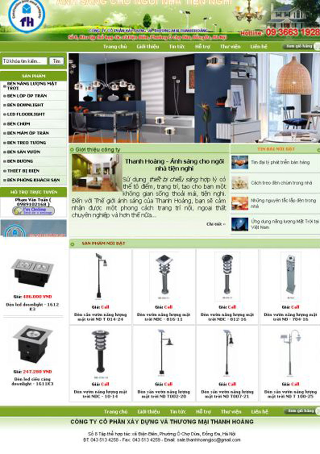 Thiết kế website thanh hoàng