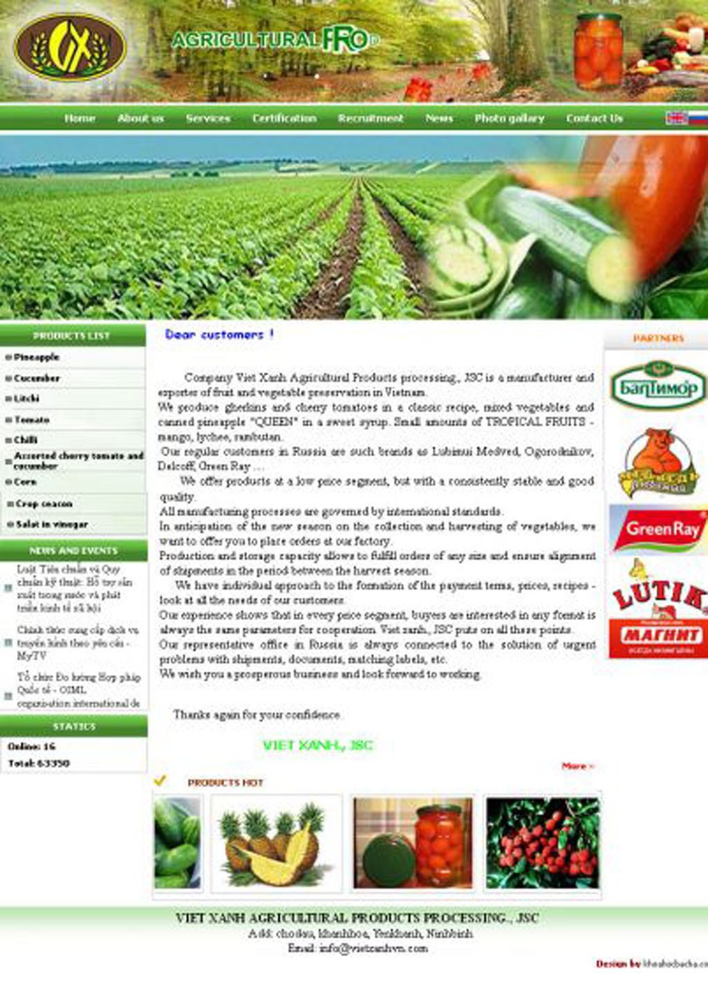 Thiết kế website việt xanh