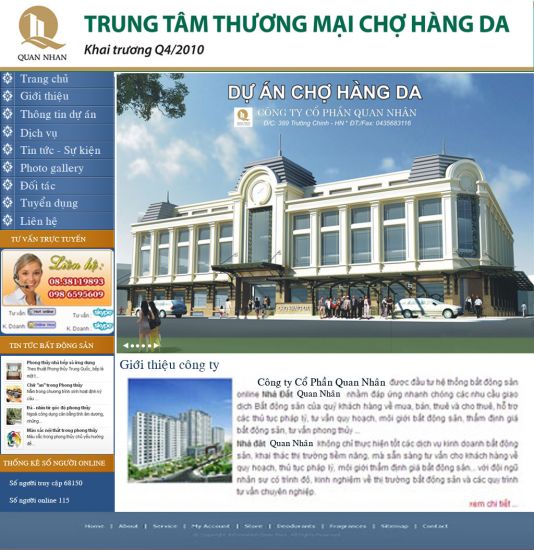 Thiết kế website thế chọ hàng gia