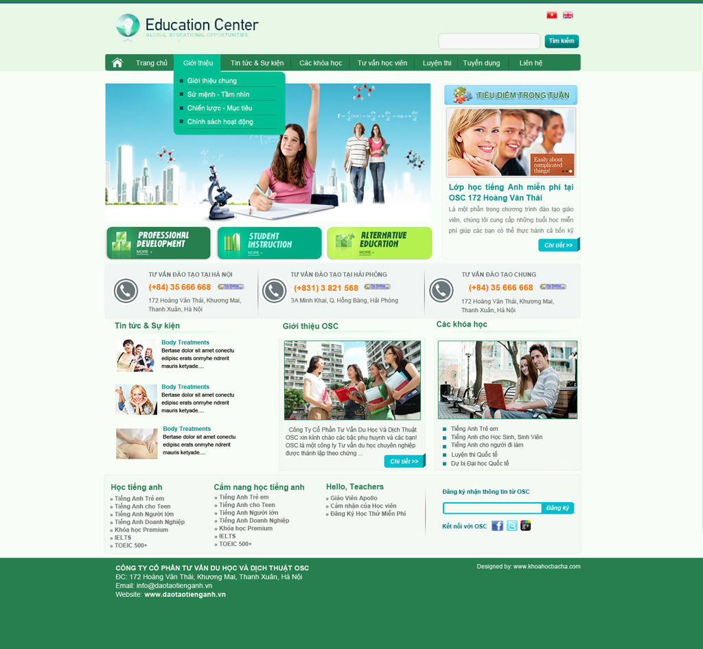 Thiết kế website giáo dục
