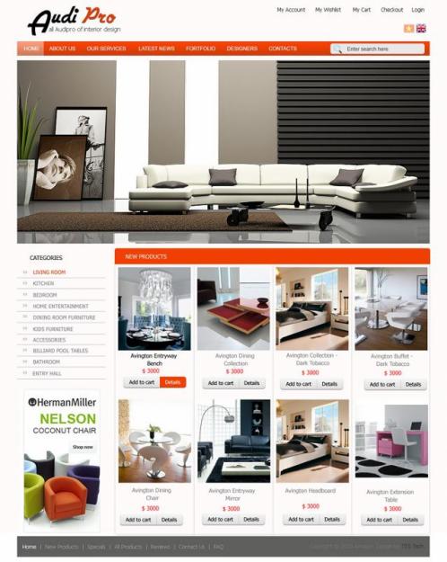 Thiết kế website  nội thất