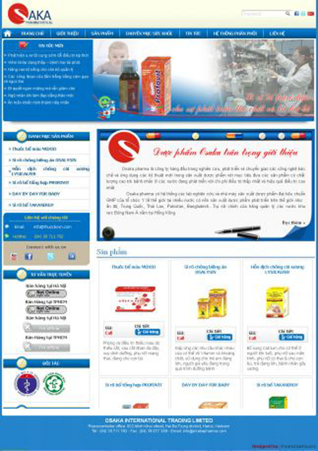 Thiết kế website Dược phẩm NOVA