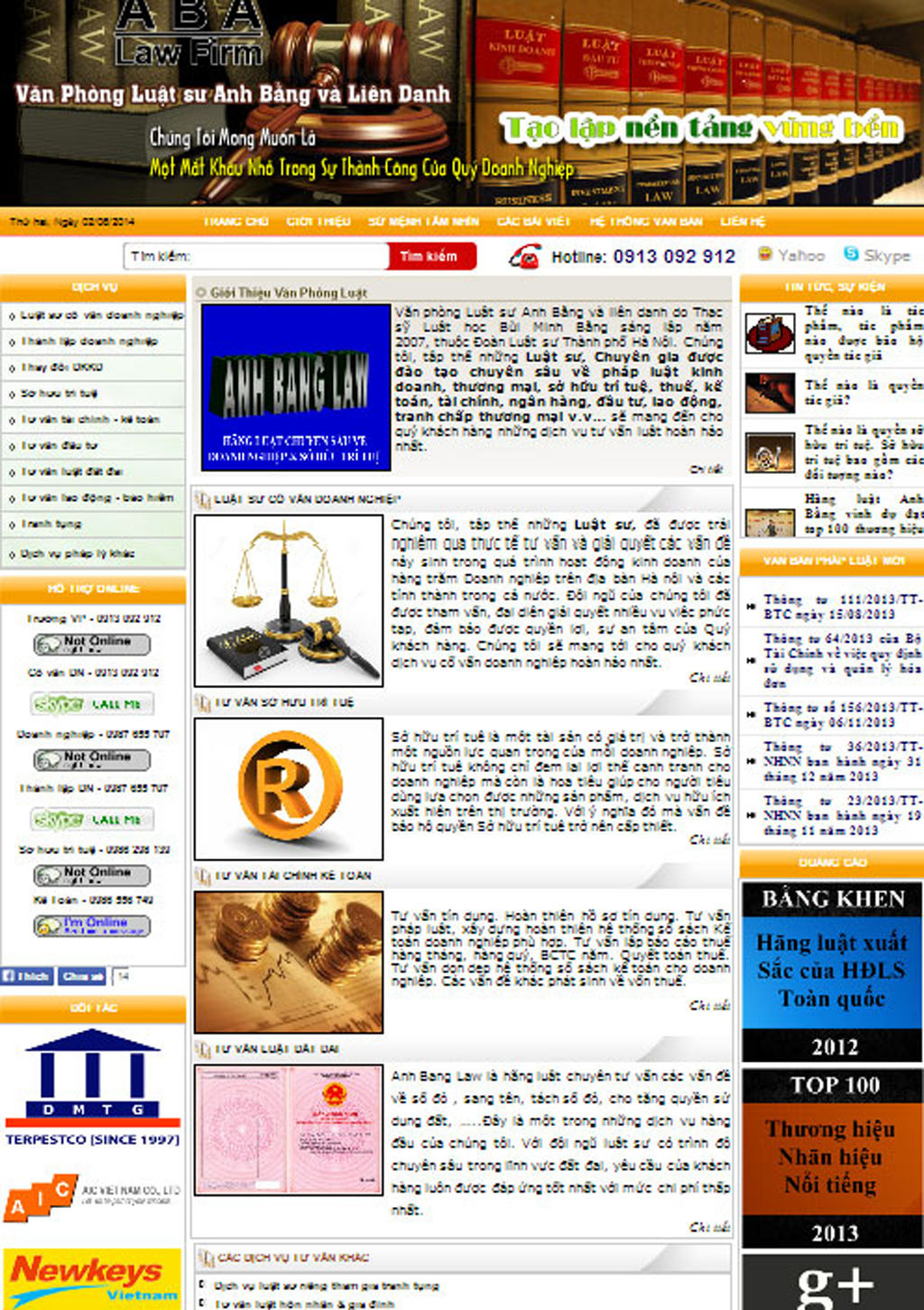 Thiết kế website luật