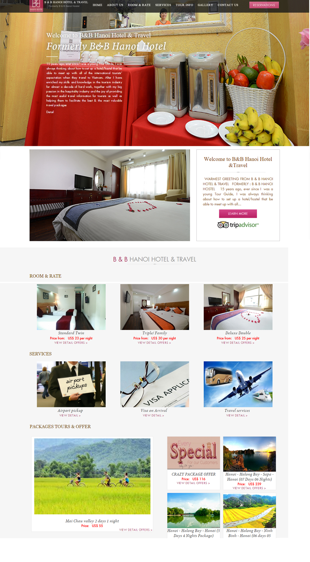 Thiết kế website khách sạn